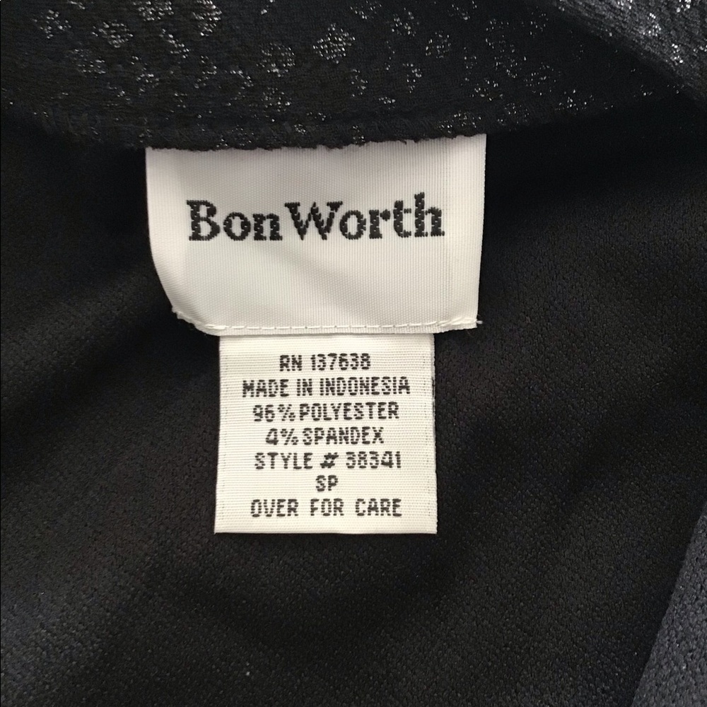 Bon Worth Jacket Snake Pattern Black Silver Size … - image 8